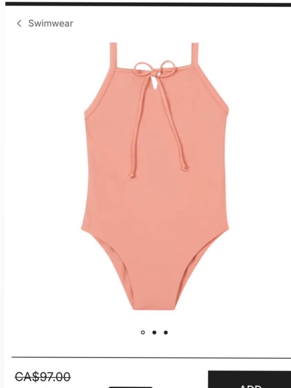 Ina Kids One-Piece Swimsuit in Coral Pink